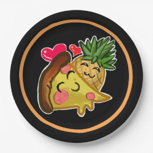 Pineapple Pizza Love Paper Plate