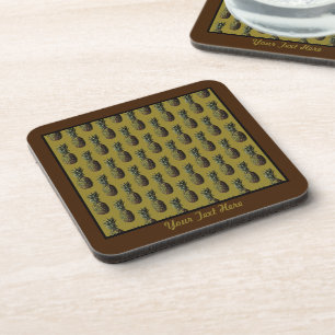 Pineapple Plastic Coasters