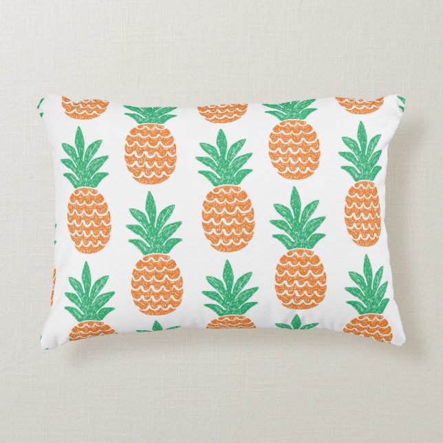 Pineapple Play: Fun Pattern Delight. Accent Pillow (Front)