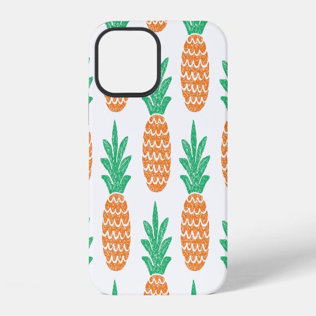 Pineapple Play: Fun Pattern Delight. iPhone Case (Back)