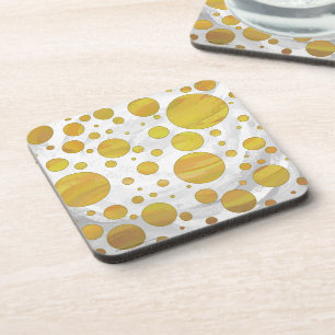 Pineapple Polka Dot Pattern Coaster