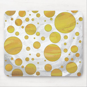 Pineapple Polka Dot Pattern Mouse Pad