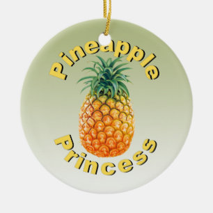 Pineapple Princess Ceramic Ornament