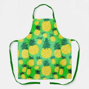 Pineapple Print Apron - Tropical kitchen style.