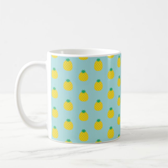 Pineapple Print Coffee Mug (Left)