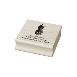 Pineapple print custom rubber address stamps