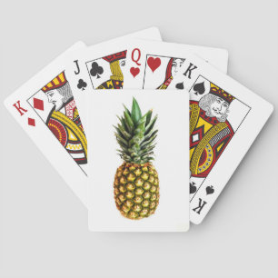 Pineapple print playing cards