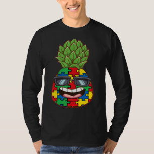 Pineapple Puzzle Piece Autism Awareness Funny Hawa T-Shirt