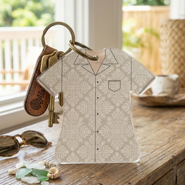 Pineapple Quilt Aloha Shirt keepsake Ornament (Creator Uploaded)