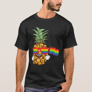 Pineapple Rainbow Flag Hawaiian Gay Pride LGBT T-Shirt