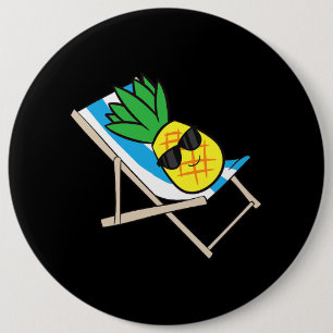 Pineapple Relaxing Pineapple Fruit Love Pineapples 6 Inch Round Button