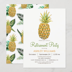 Pineapple Retirement Party Invitation
