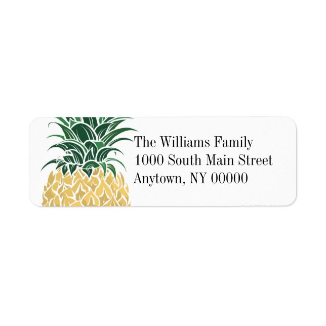 Pineapple Return Address Label (Front)