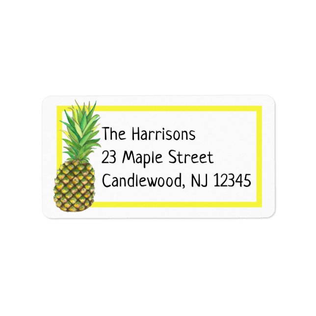 Pineapple Return Address Label (Front)