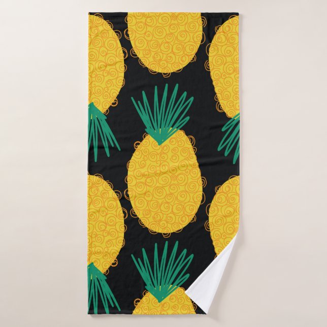 Pineapple seamless abstract pattern. Contemporary  Bath Towel (Bath Towel)
