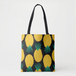 Pineapple seamless abstract pattern. Contemporary Tote Bag