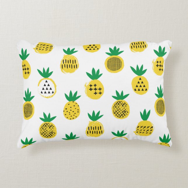 Pineapple seamless pattern. Kid design.  Accent Pillow (Front)