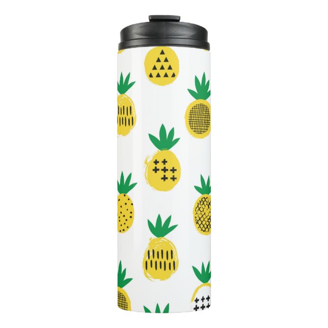 Pineapple seamless pattern. Kid design.  Thermal Tumbler (Front)