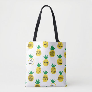 Pineapple seamless pattern. Kid design. Tote Bag