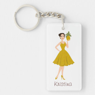 Pineapple She Keychain
