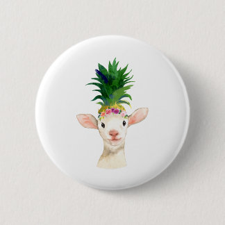 Pineapple Sheep Lamb Carnival 2 Inch Round Button