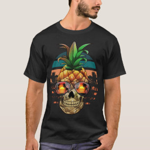 Pineapple Skull, Funny Halloween Summer Fruit, Sun T-Shirt