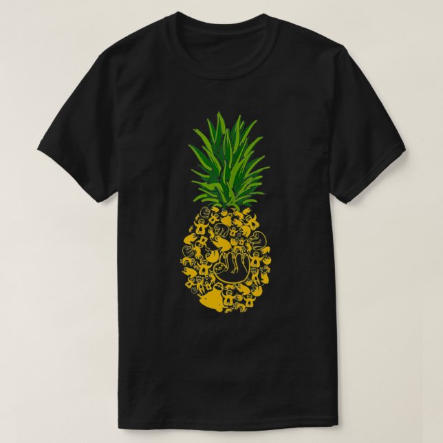 Pineapple Sloths Pineapple Shape Sloth Lover Tropi T-Shirt (Design Front)