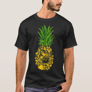 Pineapple Sloths Pineapple Shape Sloth Lover Tropi T-Shirt