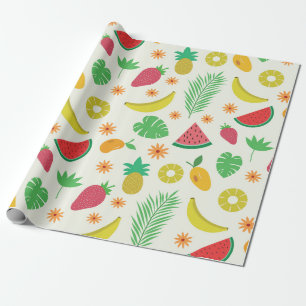 Pineapple strawberry  banana watermelon Fruits  Wrapping Paper