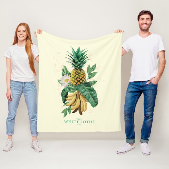 Pineapple Suite at The White Lotus Fleece Blanket (In Situ)