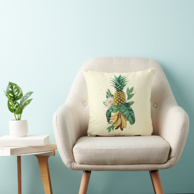 Pineapple Suite at The White Lotus Throw Pillow (Chair)