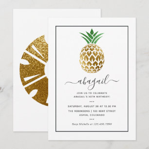 Pineapple Summer Birthday Invitation