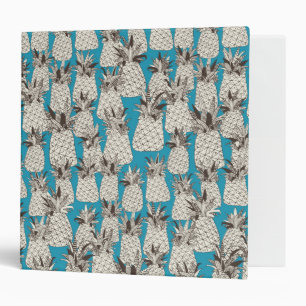 pineapple summer blue binder