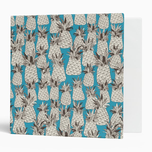 pineapple summer blue binder (Front/Inside)