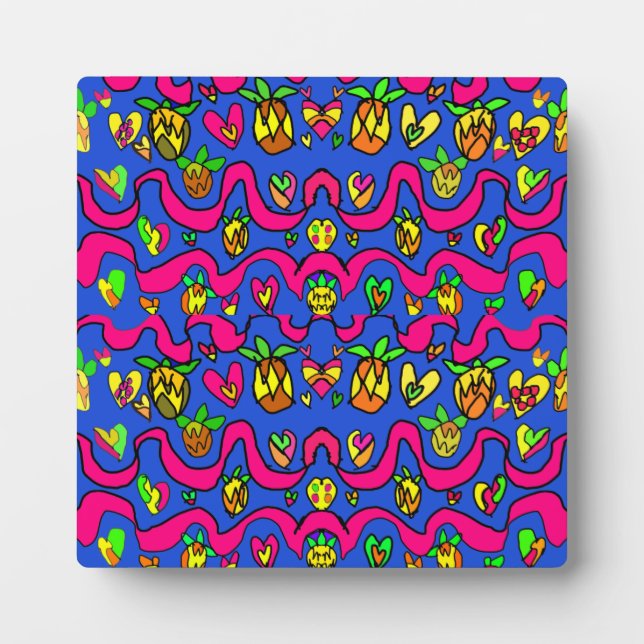 Pineapple Summer fun iPad Mini Cover Card Holder H Plaque (Front)