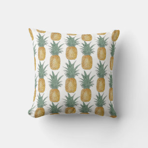 Pineapple summer tropical tropics throw pillow