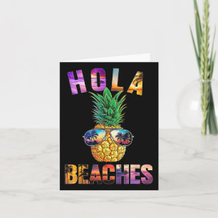 Pineapple Sungles Aloha Beaches Hawaii Hawaiian Wo Card