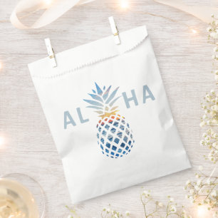 Pineapple Sunset and Blue Ocean Waves Favour Bag