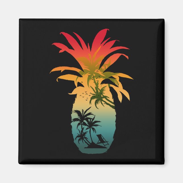 PINEAPPLE SUNSET MAGNET (Front)