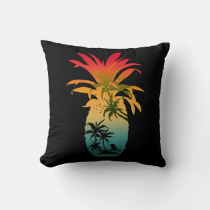 PINEAPPLE SUNSET THROW PILLOW