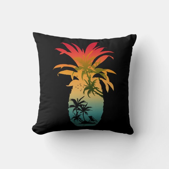 PINEAPPLE SUNSET THROW PILLOW (Front)