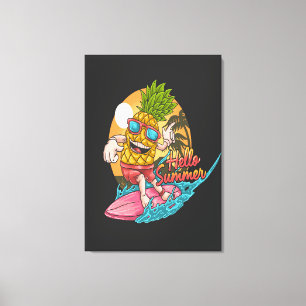 Pineapple Surfer  Canvas Print