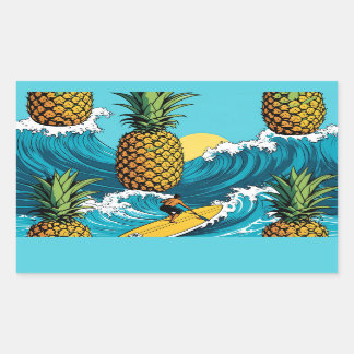Pineapple Surfer: Summer Tropical Adventure Sticker