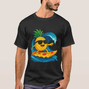 Pineapple Surfing Pizza Slice Funny Summer Tropica T-Shirt