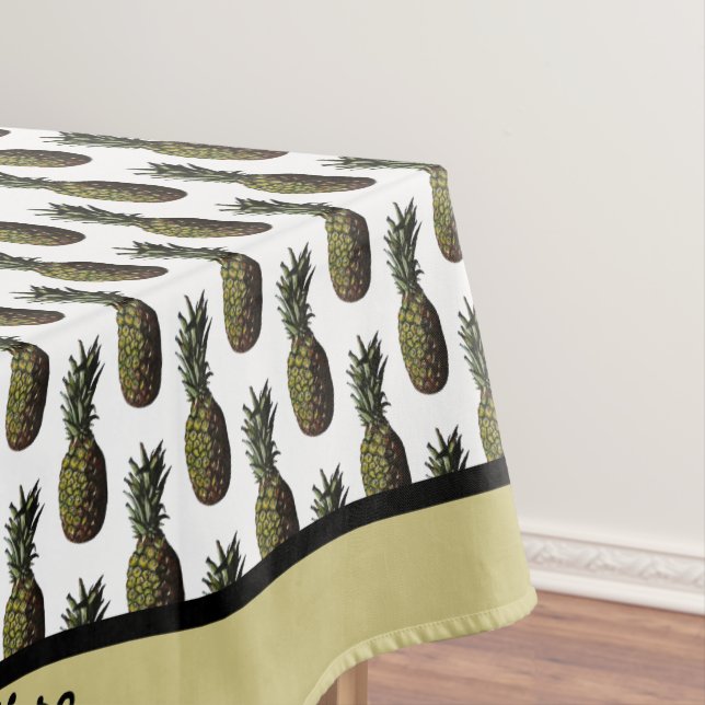 Pineapple Tablecloth - Optional Personalization (In Situ)