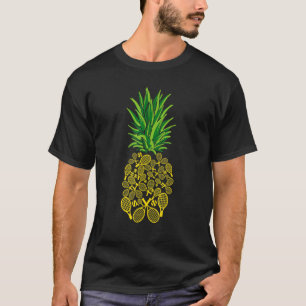 Pineapple Tennis Pineapple Shape Horse Tropical T-Shirt