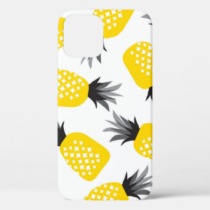 Pineapple Texture, Vintage Summer Pattern. iPhone 12 Case