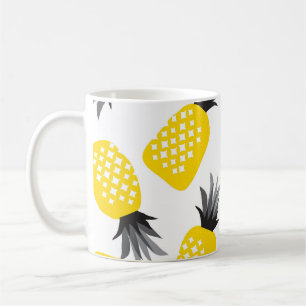 Pineapple Texture, Vintage Summer Pattern. Coffee Mug