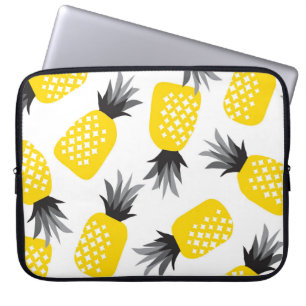 Pineapple Texture, Vintage Summer Pattern. Laptop Sleeve