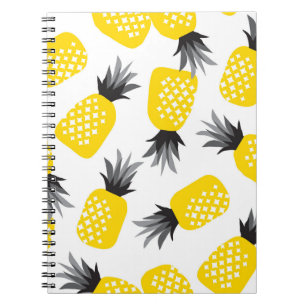 Pineapple Texture, Vintage Summer Pattern. Notebook